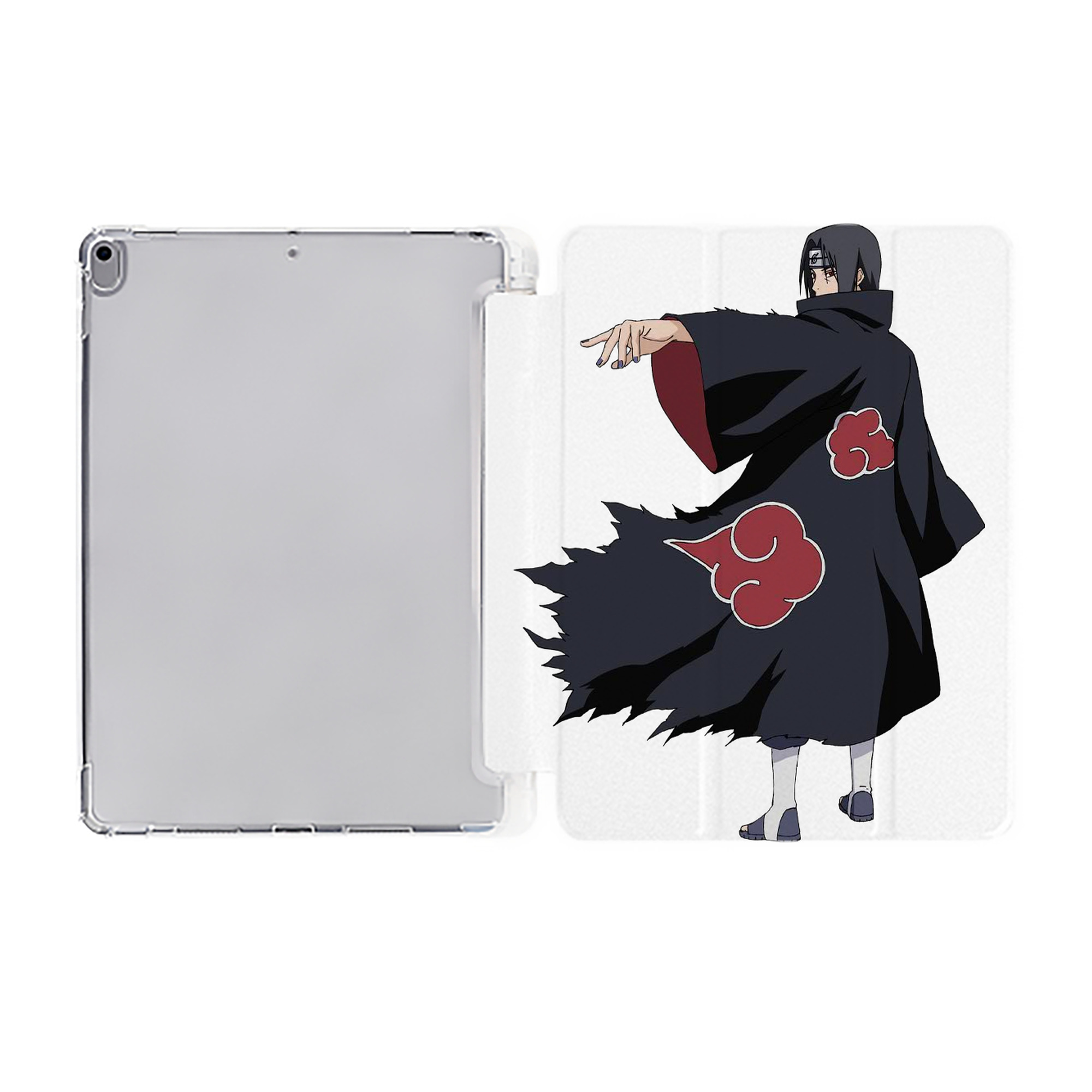 （画像用） NARUTO -ナルト- うちは イタチ Uchiha Itachi IPad ケース ペン収納付き 三つ折りスタンド PUレザー×シリコン 対応機種9.5/10.5/10.9インチ